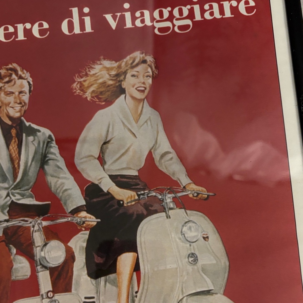 Lambretta Vintage Art Print with Black Frame - Picture 3 of 5